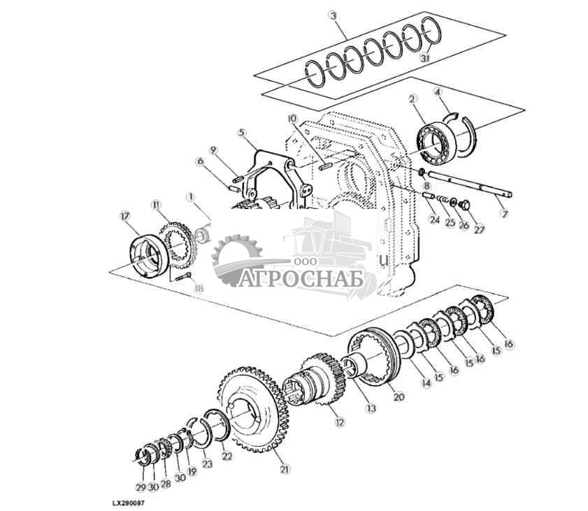 ПЕРЕКЛЮЧАТЕЛЬ ХОДОУМЕНЬШИТЕЛЯ, ВХОДНОЙ И ВЫХОДНОЙ ВАЛЫ 